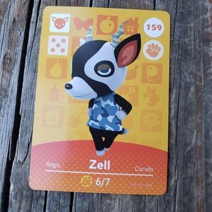 Zell Animal Crossing Amiibo Card #159